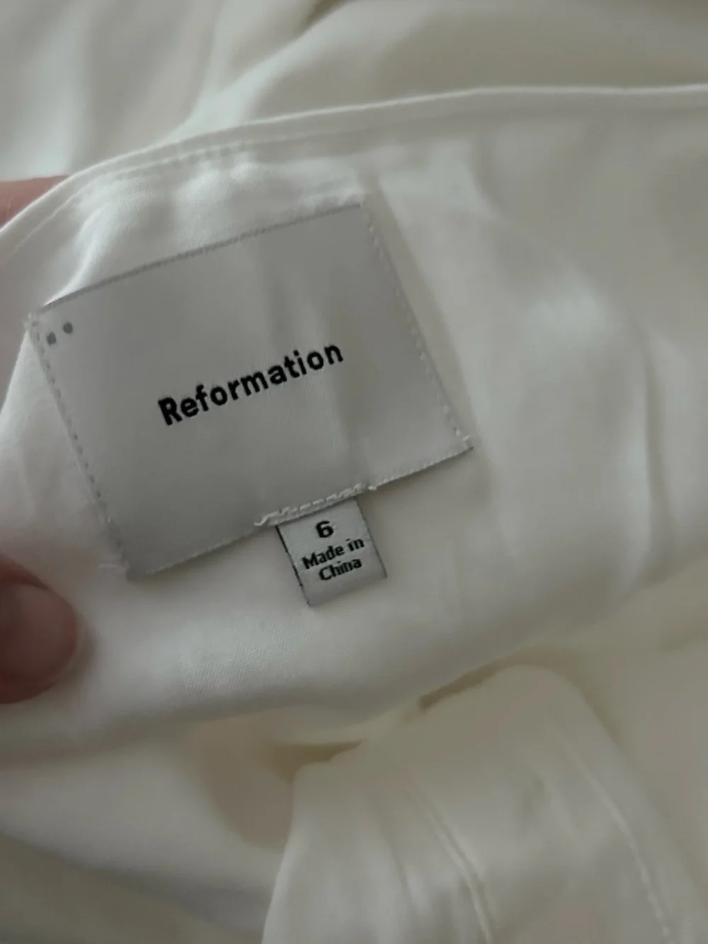 NWT Reformation Janell White Top & Skirt Matching Set Size 6 Cotton